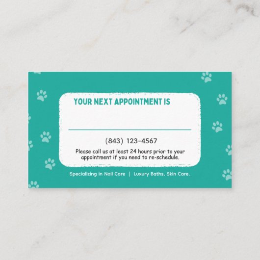 Geschäftskarte für den Hausarzt Visitenkarte (Rückseite)