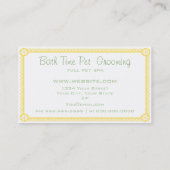 Geschäftskarte für den Haustieraufwuchs Visitenkarte (Rückseite)