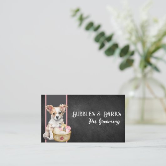 Geschäftskarte für den Haustieraufwuchs Visitenkarte (Stehend Vorderseite)