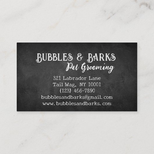 Geschäftskarte für den Haustieraufwuchs Visitenkarte (Rückseite)