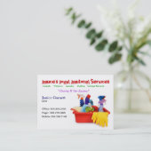 Geschäftskarte für den Janitorial Visitenkarte (Stehend Vorderseite)