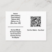 Geschäftskarte für den persönlichen Päpstlichen Sh Visitenkarte (Rückseite)