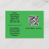 Geschäftskarte für den persönlichen Päpstlichen Sh Visitenkarte (Rückseite)