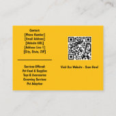 Geschäftskarte für den persönlichen Päpstlichen Sh Visitenkarte (Rückseite)