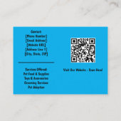 Geschäftskarte für den persönlichen Päpstlichen Sh Visitenkarte (Rückseite)