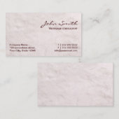 Geschäftskarte für den weißen Agent Visitenkarte (Vorne/Hinten)