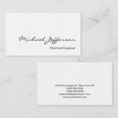 Geschäftskarte für dick-White-Electrical-Engineer Visitenkarte (Vorne/Hinten)