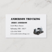 Geschäftskarte für die Beförderung von Teillastwag Visitenkarte (Rückseite)