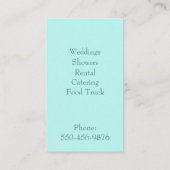 Geschäftskarte für die Minimalistische Party-Planu Visitenkarte (Rückseite)