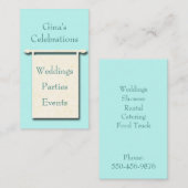 Geschäftskarte für die Minimalistische Party-Planu Visitenkarte (Vorne/Hinten)