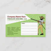 Geschäftskarte für Druckwäsche und -reinigung Visitenkarte (Rückseite)