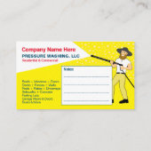 Geschäftskarte für Druckwäsche und -reinigung Visitenkarte (Rückseite)