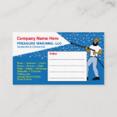 Geschäftskarte für Druckwäsche und -reinigung Visitenkarte (Rückseite)