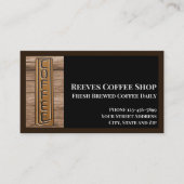 Geschäftskarte für ein Café oder eine Kaffeebar Visitenkarte (Vorderseite)