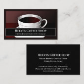 Geschäftskarte für ein Café oder eine Kaffeebar Visitenkarte (Vorne/Hinten)