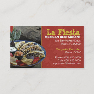 Geschäftskarte für ein mexikanisches Restaurant Visitenkarte