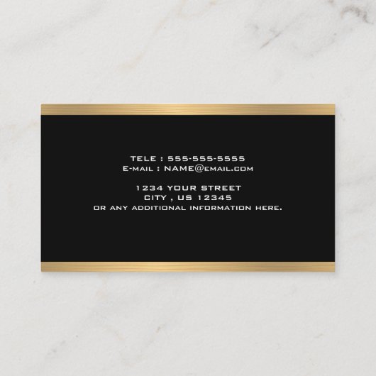 Geschäftskarte für elegante Zuhause-Logos aus Meta Visitenkarte (Rückseite)