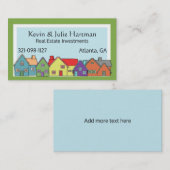 Geschäftskarte für farbenfrohe Häuser Telefonnummerkarte (Vorne/Hinten)