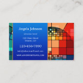 Geschäftskarte für farbiges geometrisches individu visitenkarte (Rückseite)