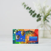 Geschäftskarte für farbiges geometrisches individu visitenkarte (Stehend Vorderseite)