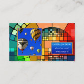 Geschäftskarte für farbiges geometrisches individu visitenkarte (Vorderseite)