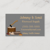 Geschäftskarte für Firewood-Lieferantenne Visitenkarte (Vorderseite)