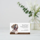 Geschäftskarte für gesunde, hausgemachte Hunde-Lec Visitenkarte (Stehend Vorderseite)