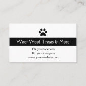 Geschäftskarte für gesunde, hausgemachte Hunde-Lec Visitenkarte (Rückseite)
