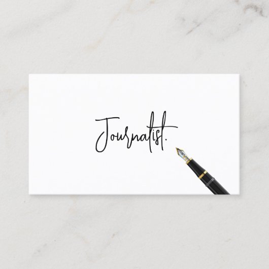 Geschäftskarte für handgeschriebene Skriptjournali Visitenkarte (Vorderseite)