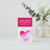 Geschäftskarte für Herzkontakte Therapist Visitenkarte (Stehend Vorderseite)
