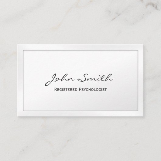 Geschäftskarte für klassische White registrierte P Begleitkarte (Vorderseite)