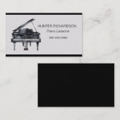 Geschäftskarte für Klavierunterricht Visitenkarte (Vorne/Hinten)