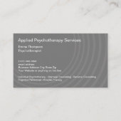 Geschäftskarte für klinische Psychotherapie Visitenkarte (Vorderseite)