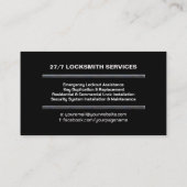Geschäftskarte für Locksmith Services Visitenkarte (Rückseite)