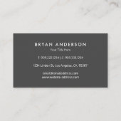 Geschäftskarte für Luftfahrzeuge Visitenkarte (Rückseite)