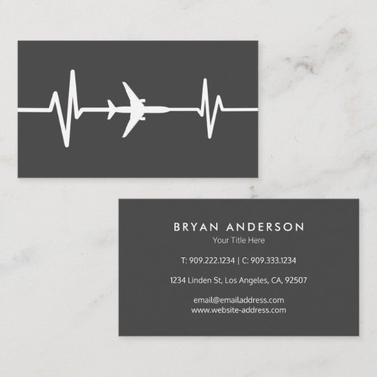 Geschäftskarte für Luftfahrzeuge Visitenkarte (Vorne/Hinten)