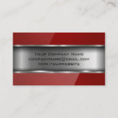 Geschäftskarte für Metalle und Rote Gläser Visitenkarte (Rückseite)