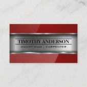 Geschäftskarte für Metalle und Rote Gläser Visitenkarte (Vorderseite)