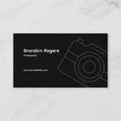 Geschäftskarte für Minimalistische Schwarze Fotogr Visitenkarte (Vorderseite)