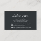 Geschäftskarte für moderne kalligrafische Logos | Visitenkarte (Rückseite)