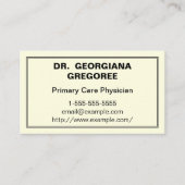 Geschäftskarte für moderne medizinische Grundverso Visitenkarte (Vorderseite)