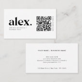 Geschäftskarte für moderne schwarz-weiße QR-Logos Visitenkarte (Vorne/Hinten)