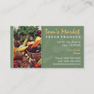 Geschäftskarte für Obst- und Gemüsemarkt Visitenkarte