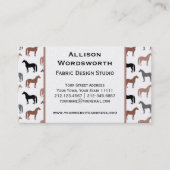 Geschäftskarte für Pferde Lover Visitenkarte (Vorderseite)