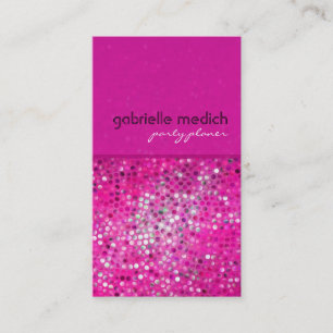 Geschäftskarte für Pink Glitter Party Planer Visitenkarte