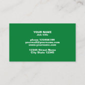 Geschäftskarte für Pro Tennis Instructor Visitenkarte (Rückseite)