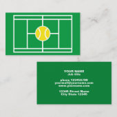 Geschäftskarte für Pro Tennis Instructor Visitenkarte (Vorne/Hinten)