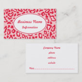 Geschäftskarte für Red Animal Print Visitenkarte (Vorne/Hinten)