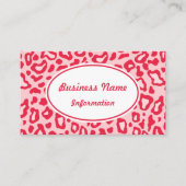 Geschäftskarte für Red Animal Print Visitenkarte (Vorderseite)