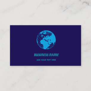 Geschäftskarte für Reisen mit dem Globe-Logo Visitenkarte